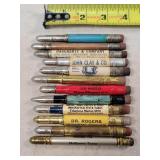 12- Tin Advertising Bullet Pencils