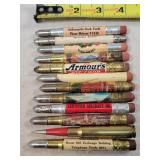 12- Tin Advertising Bullet Pencils