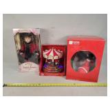 Musical Carousel, Doll, & Flying Santa