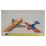 Hubley Bomber & TWA Detailed Battery Airplane