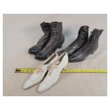 3 Pair of Antique Ladies Shoes - A Step into