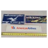 American Airlines Tin, Air King & Pratt Signs