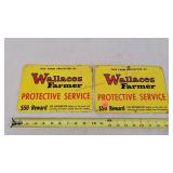 2- 7x10 Wallances Farmer Tin Signs