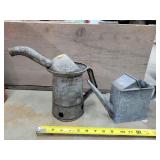 Antique Oil Can Pitcher & Water Can