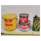 Vintage Coffee, Lard, & Spray Tins