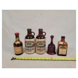 Avon Bell & 4- Beer / Whiskey Bottles