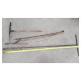 Antique Auger, Rake, & Pry Tool