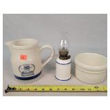 Sesquicentennial Pitcher, Butter Jar, Mini Lamp