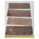 4- Antique Minnesota License Plates