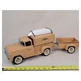 Tonka Sportsman Tan Pickup w/ Trailer & Boat