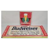 Budweiser 41" Banner & Tin Sign