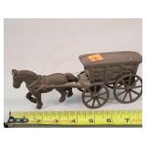 Antique Cast Iron Horse Drawn Ice Wagon