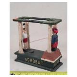 Cast Iron Acrobat Mechanical Coin Bank