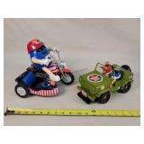 Motorcycle & Jeep M&M Dispensers