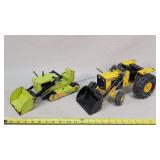 Green Tonka Crawler & Played Tractor
