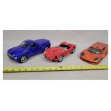 3 - 1/18 Chevy, Ferrari, & Saleen Cars