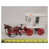 Cast Iron Horse Drawn Milk Wagon