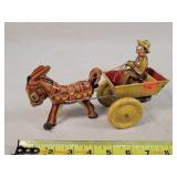 Tin Windup Donkey Cart