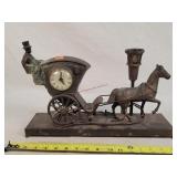 Antique United Horse & Carriage Light / Clock