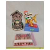 Gentry Party Set, Rugrats Toy Bank, & Clock
