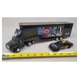 Mobil Racing Semi & Trailer w/ Car - Battery