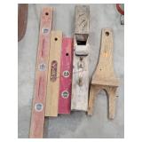 Wooden Levels, Boot Kick, Rough Wood Plane