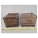 2- Antique Wooden Egg Crates