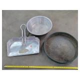Shop Dust Pan, Feed Pan, Alum bowl