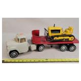 International Flatbed Semi w/ Tonka Crawler