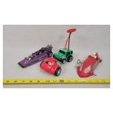 Vintage Drag Cars & Wind Up Car - Played