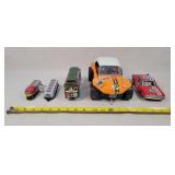 Tin Car & Buggy, Tin Train Cars, & Battery Car