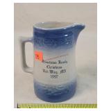Red Wing Pottery Adv. Pitcher 6" Tall