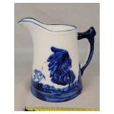 9"t Old Sleepy Eye Blue & White Pitcher - ORIGINAL