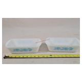 Glasbake Milk Glass Loaf Pans - Blue Thistle