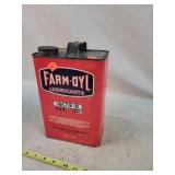 FARM OYL 1 Gal. OIL Tin, Empty