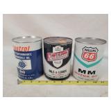 3- Composit Paper Oil Cans, Full