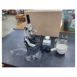 Microscope, EP Meter, Glass Bottles Misc.