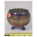 Fenton Carnival Glass Rose Bowl