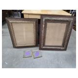 Vintage Gold Accented Wooden Picture Frames