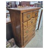 Oak Chest of Drawers,  36"W x 49"H x 18"D