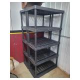 2- Plastic Garage Shelves 36W x 70H x 18D