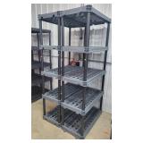 2- Plastic Garage Shelves 36W x 74H x 18D
