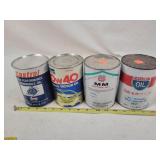 4- Composit Paper 1 Qt. Oil Cans, Full