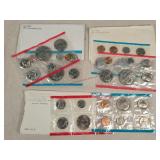 1971, 1973, & 1974 US Unc Coin Sets