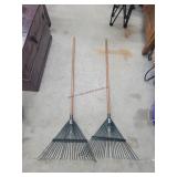 2- Quality Metal Yard Rakes