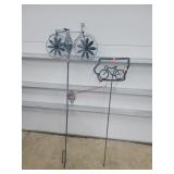 Iowa Garden Art & Bicycle Art Stake, 44" H