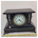 New Have Clock Company Mantel Clock, all Metal,