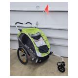Loaded Burley 2-Child Bike Trailer & Stroller