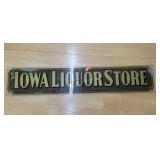 36 ï¿½ 7"  Vintage Iowa Liquor Store Glass