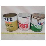3- Antifreeze Tins, 1 Gallon, empty